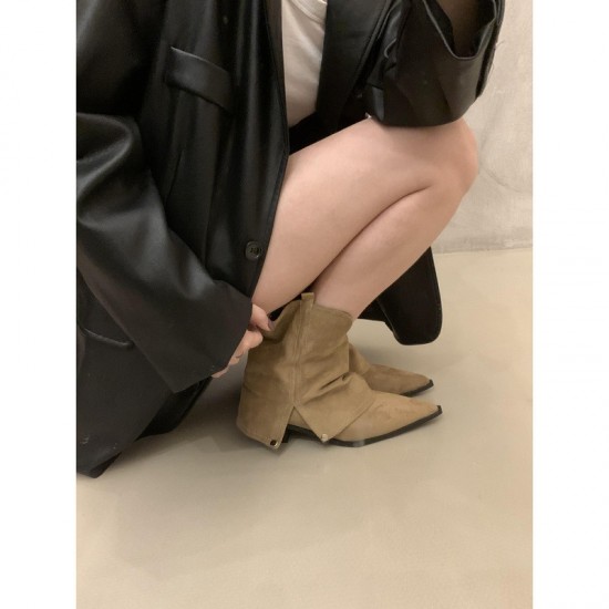 European women's shoes, 2023 autumn single-strap leopard print square-toed flats, European-made shallow-cut single shoes for women.