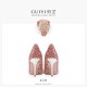 French wedding shoes for women, new summer 2023 red bridal high heels, Xiuhe toast dress, crystal slippers.