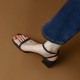 Niche French cross-strap sandals, fairy shoes, 2024 new summer elegant black high-heeled sandals for outdoor wear.