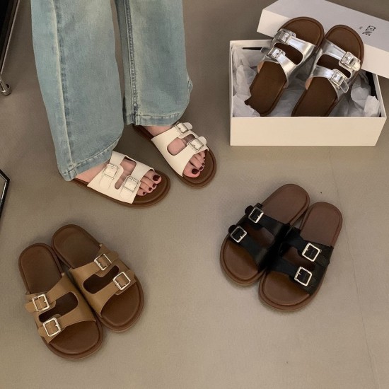 Square-toed shaped-heel flip-flops for women, open-toed, high-end mules, elegant and outdoor high-heeled sandals.