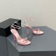 French Elegant High-Heeled Sandals for Outdoor Wear, Square-Toe Open-Toe Minimalist Stiletto Sandals for Women