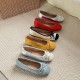 Chanel-style summer sandals for women, 2023 new style, pointed-toe, stiletto, closed-toe, single-strap French-style high heels.