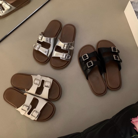 Square-toed shaped-heel flip-flops for women, open-toed, high-end mules, elegant and outdoor high-heeled sandals.