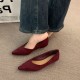 French-style niche brown shoes for women, 2025 spring and autumn wedge heels, elegant pointed toe commuter shoes for evening wear