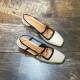 5cm Riveted Shallow-Haired Sandals with Internal Height Increase Nude pointed-toe soft patent leather French-style slip-on shoes for women, versatile for commuting.