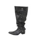 Autumn 2025 hot girl style, over-the-knee boots, large-tube boots for women, pointed toe, block heels, slimming, stacked boots