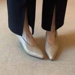 2023 New French Retro Matte Brown, Versatile Shoes