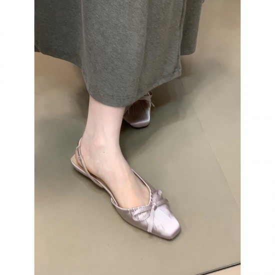 French Rhinestone Floral Strap Square-Toe Sandals for Summer, Perfect for Dresses and High Heels