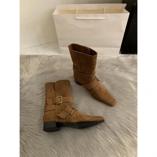 French retro low-heeled block-heeled bow Mary Janes Women's Spring/Autumn 2023 New Patent Leather Pumps