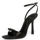 French Elegant High-Heeled Sandals for Outdoor Wear, Square-Toe Open-Toe Minimalist Stiletto Sandals for Women