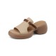 French high-end firework-style flip-flops for women, versatile low-heeled square-toed elegant sandals.