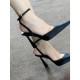 2025 summer new square-toed block-heeled closed-toe sandals for women, low-heeled commuter sandals.